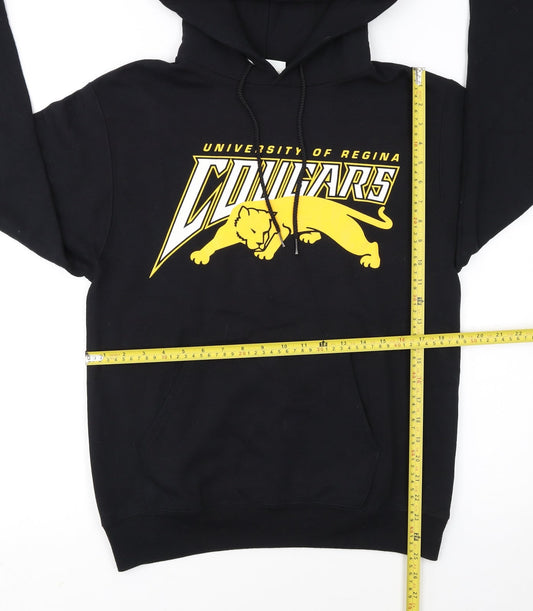 Champion Men's Black Pullover Hoodie Small University Graphic Fleece