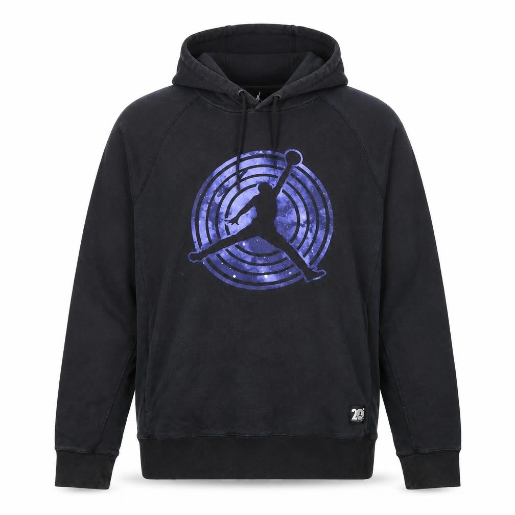 Jordan Mens Black Pullover Hoodie M Sports Graphic Print