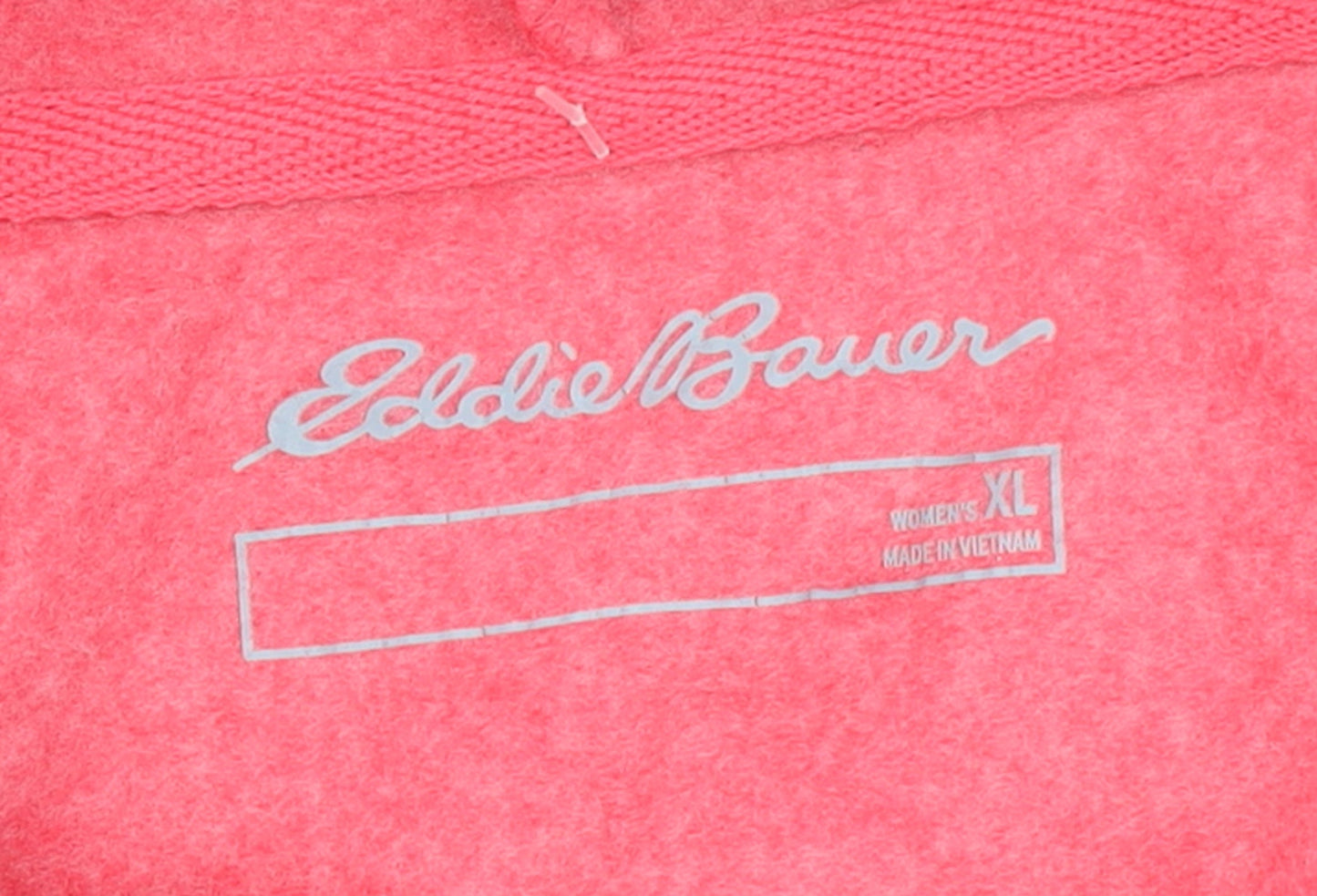 Eddie Bauer Women's Coral Full Zip Hoodie Size XL Cotton Blend