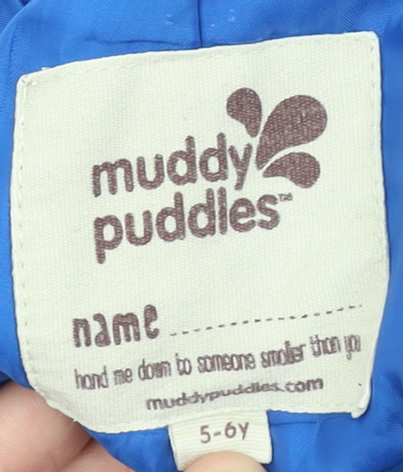 Muddy Puddles Boys Blue 5-6 Years Waterproof Snow Pants