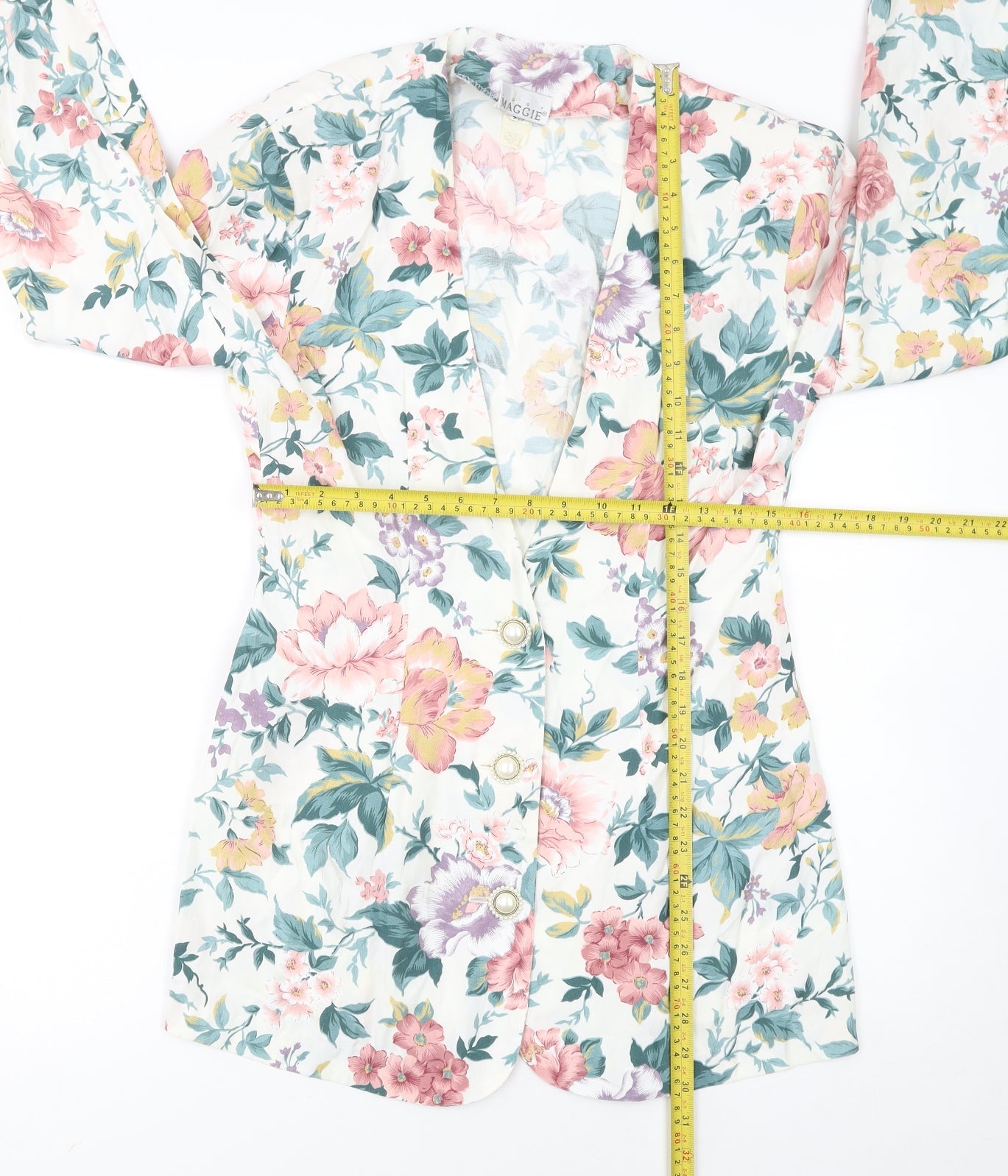 Maggie Girls Multicoloured Floral Blazer 9-10 Years Cotton Spring Jacket