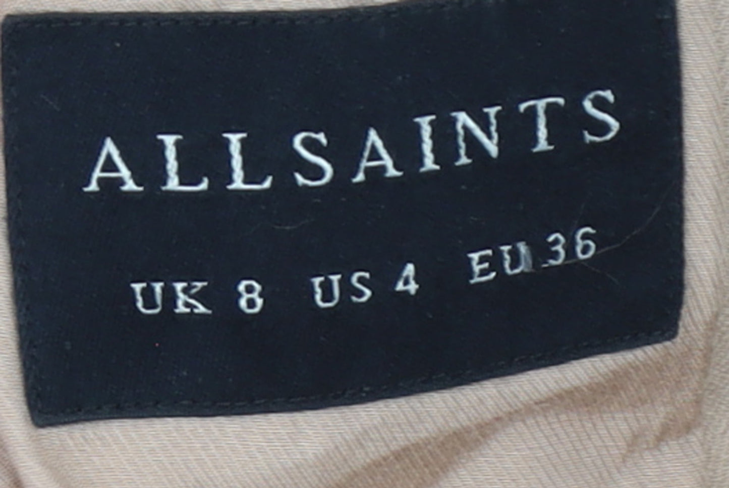 AllSaints Women Beige Viscose Classic Single-Breasted Blazer UK 8