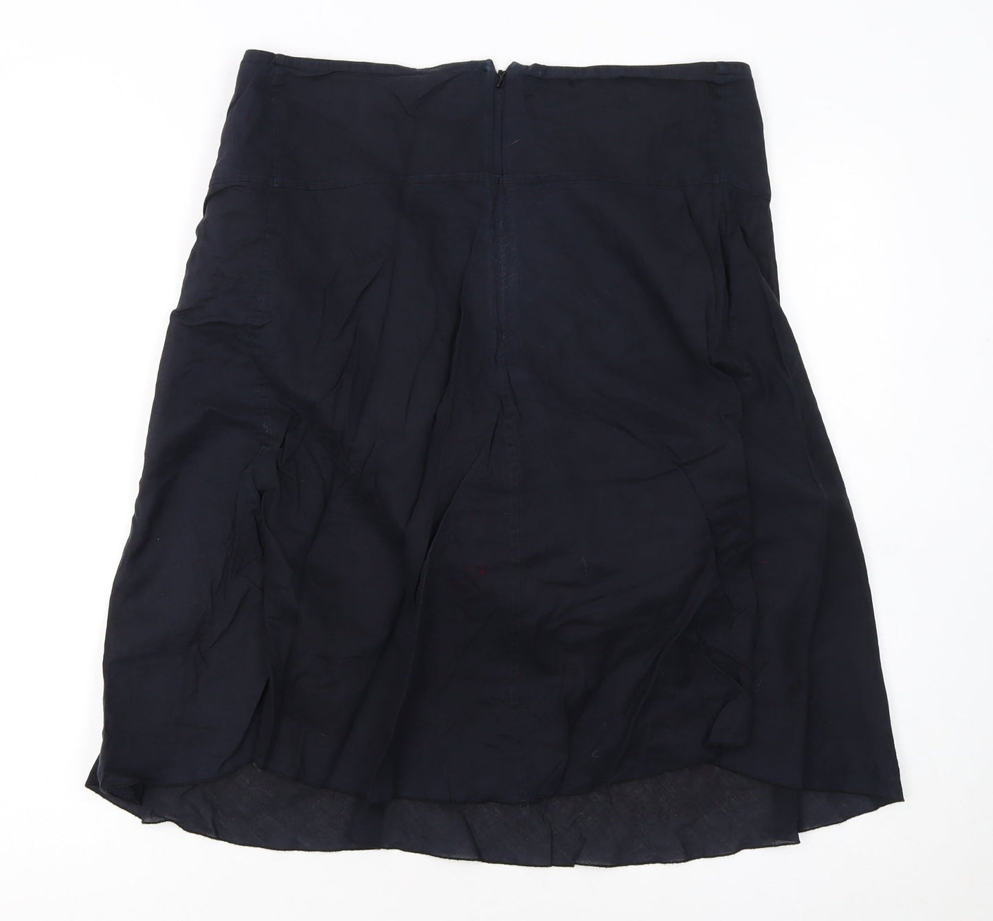 Jigsaw Womens Black Silk A-Line Knee Length Skirt Size 14