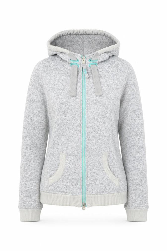 Superdry Womens Grey Full Zip Hoodie XS Mountain Storm Softshell