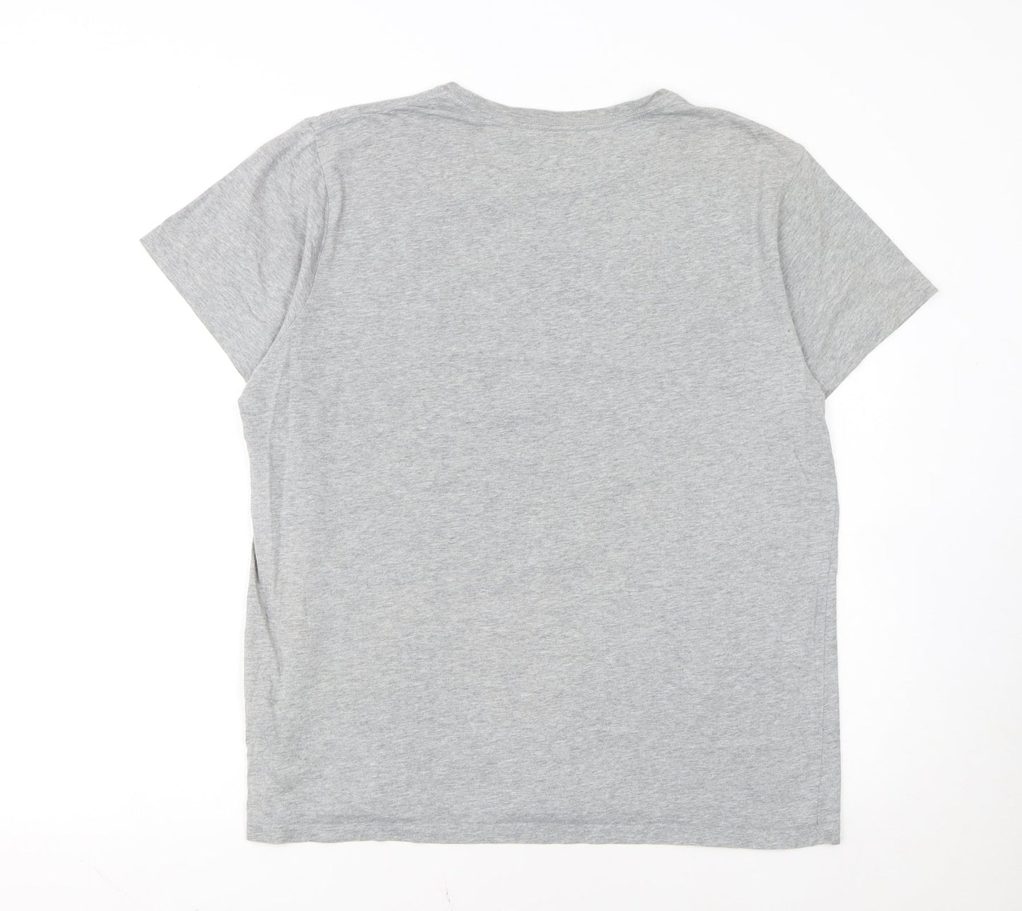Ralph Lauren Polo Jeans Grey Graphic Cotton Men's T-Shirt Size L