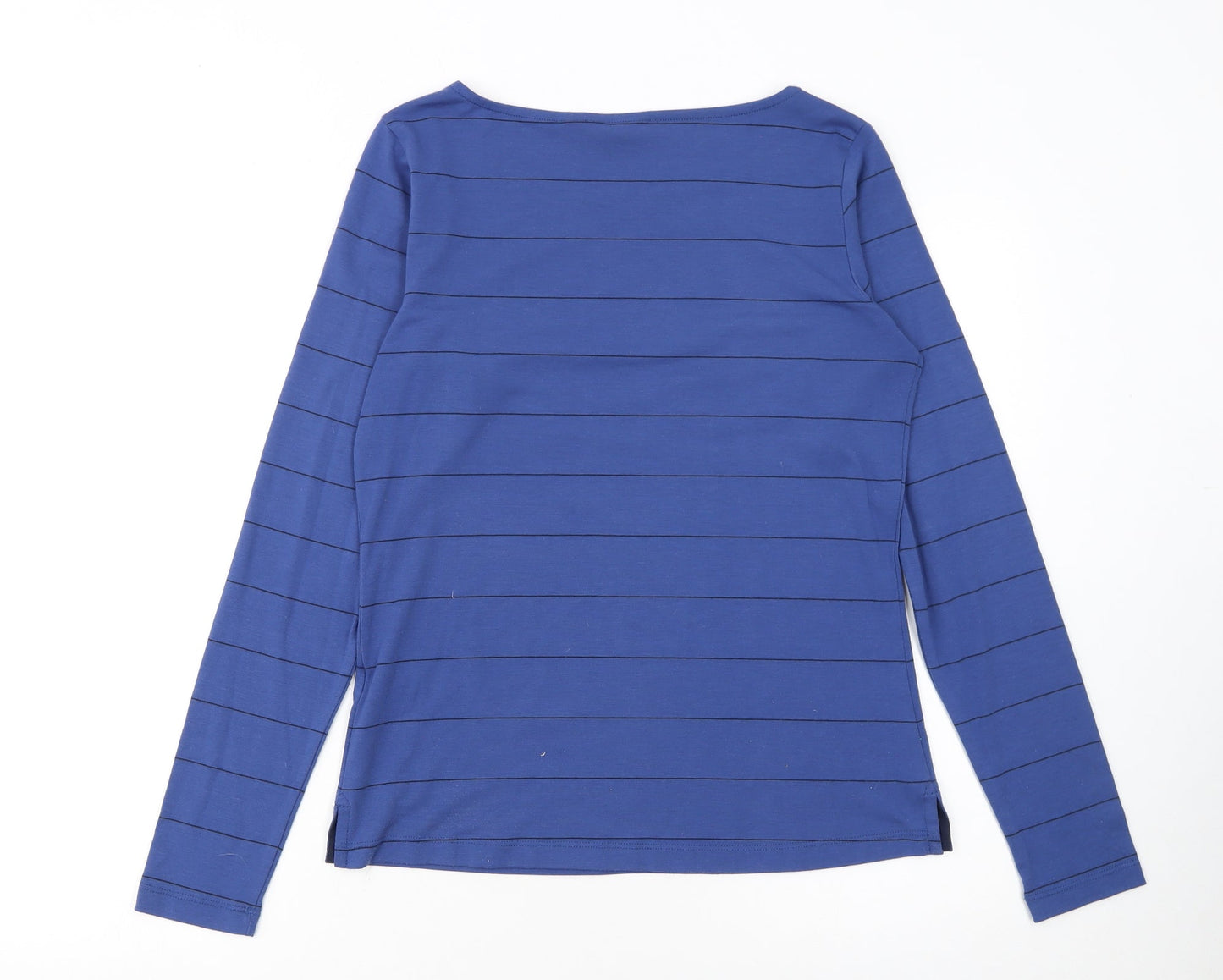 Rohan Women's Blue Striped Long Sleeve Polyester T-Shirt Size 10