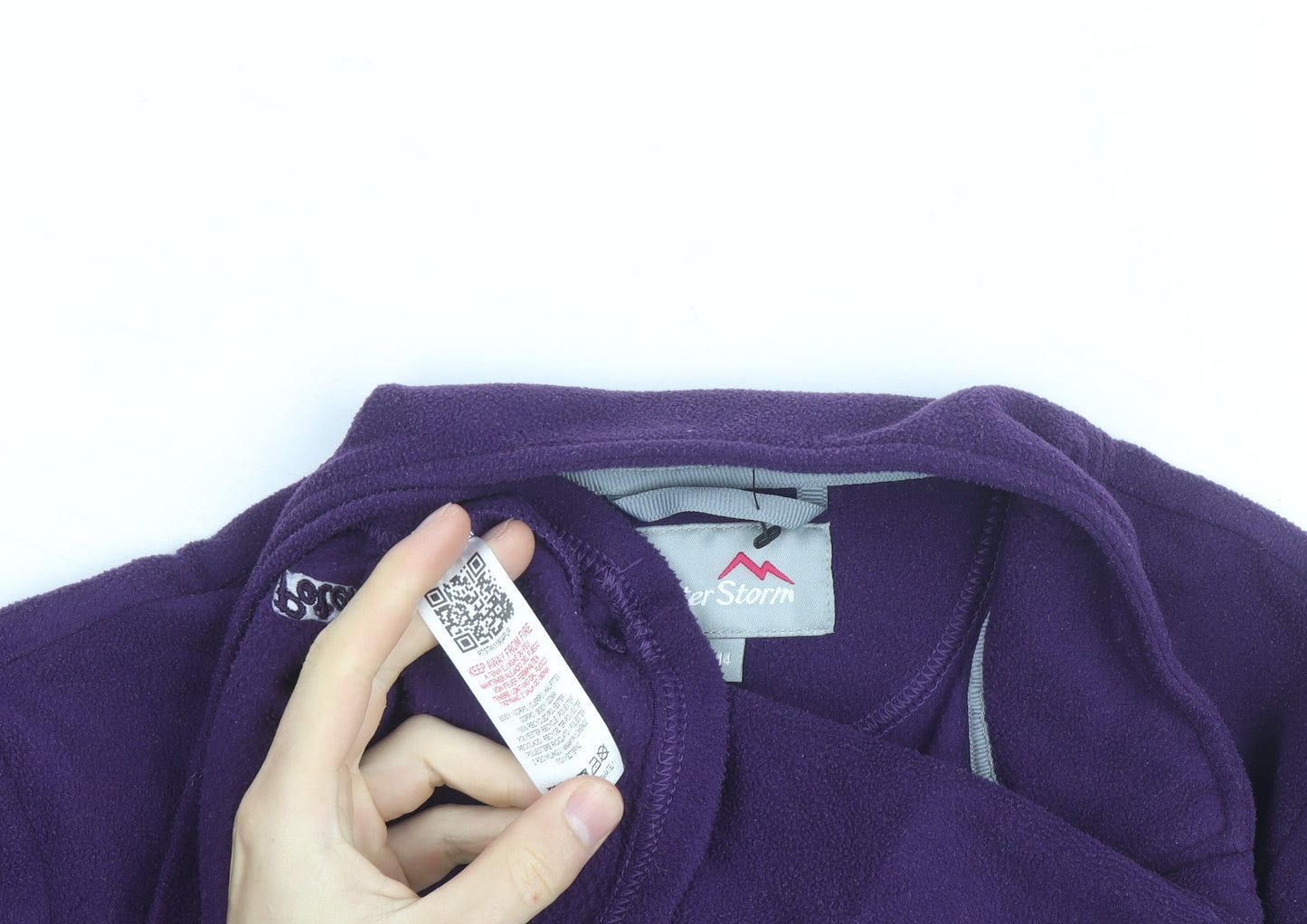 Peter Storm Women's Purple Fleece 1/4 Zip Pullover Sweatshirt Size 14