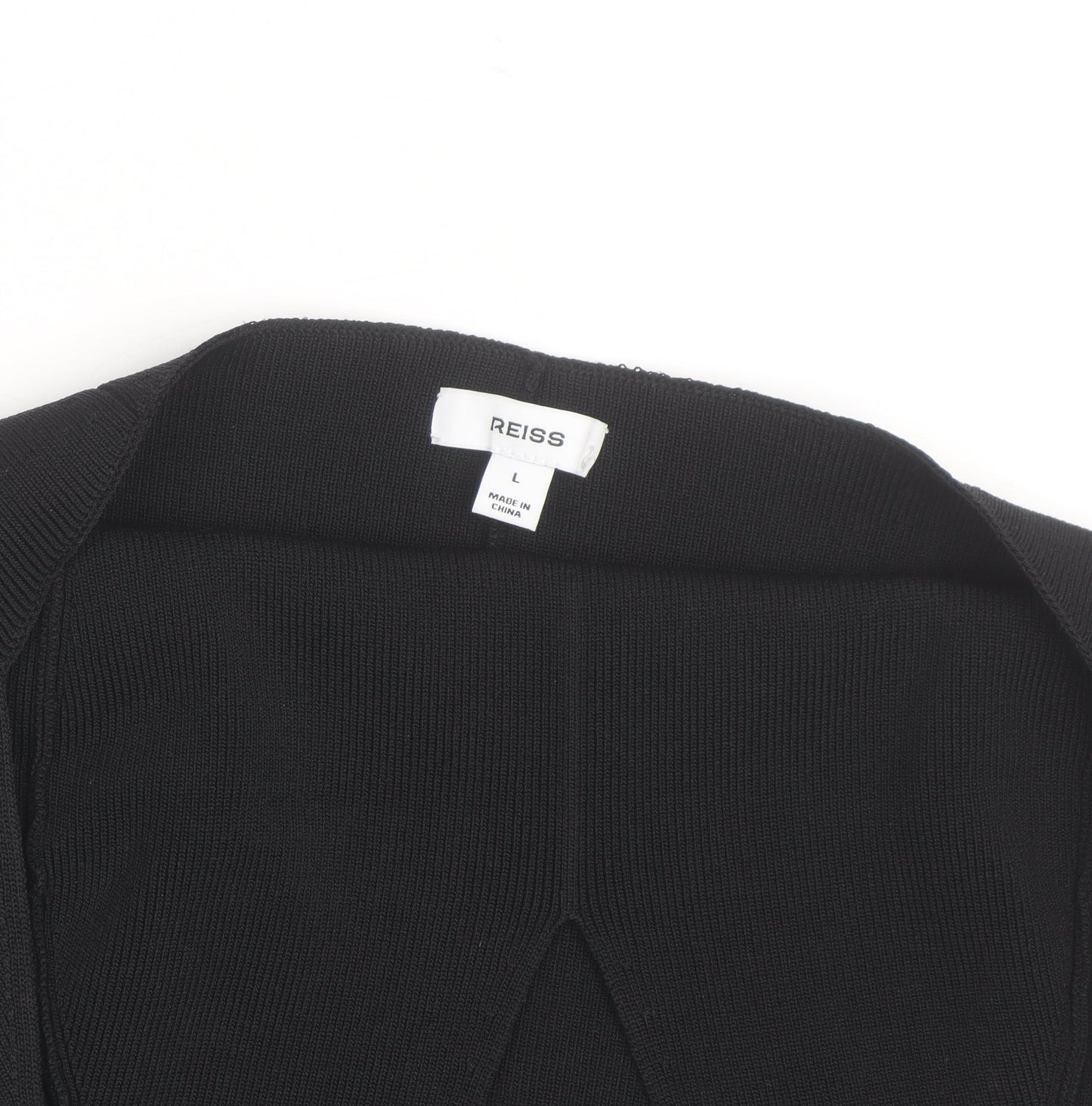 Reiss Women’s Black Halter Neck Knit Camisole Tank Top L