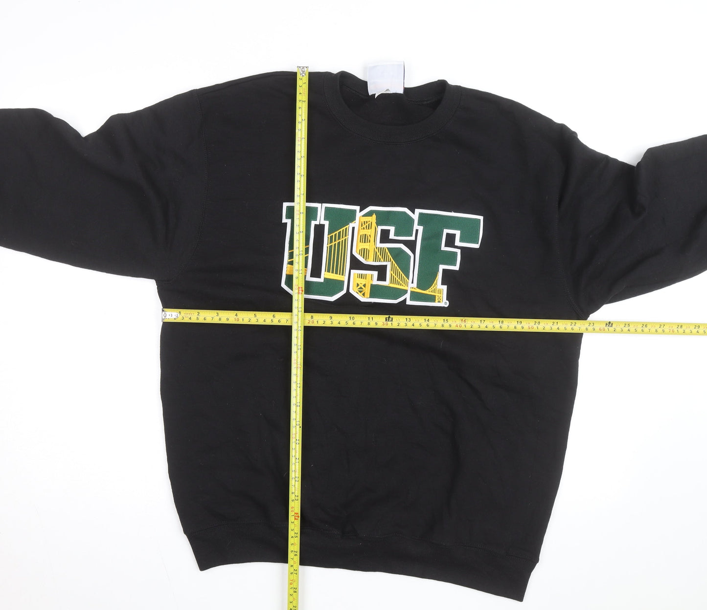 Champion Men’s Black USF Crew Neck Sweatshirt L Pullover Logo
