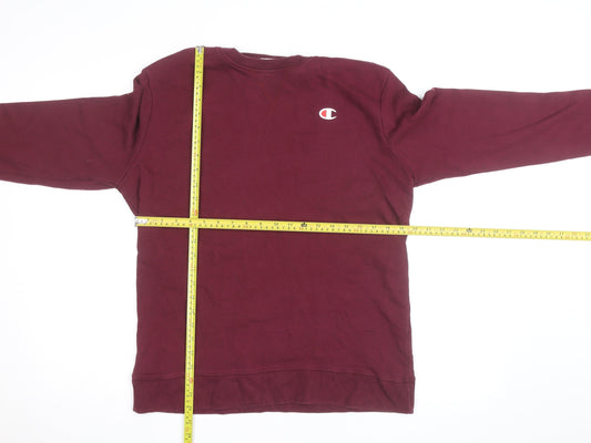 Champion Men's Red Crew Neck Pullover Sweatshirt Size M