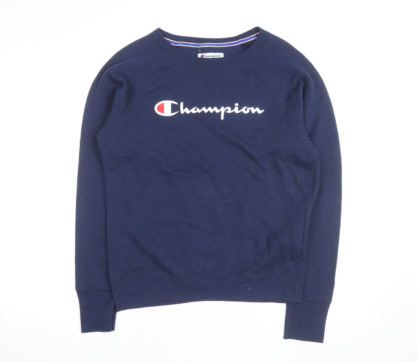Champion Men's Navy Blue Crew Neck Sweatshirt Size S Cotton Blend