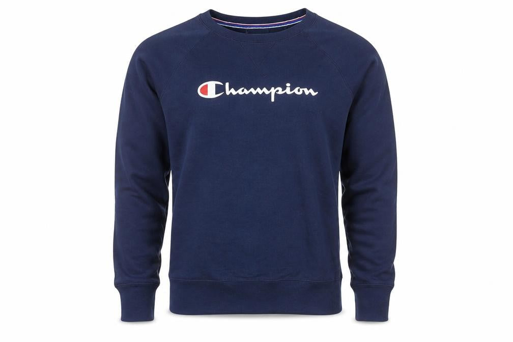 Champion Men's Navy Blue Crew Neck Sweatshirt Size S Cotton Blend