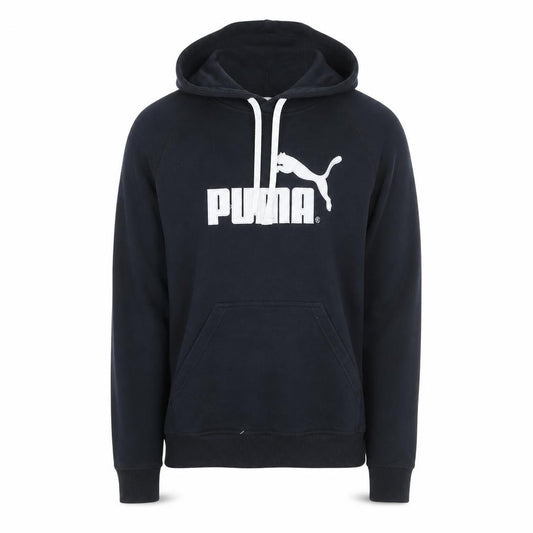 Puma Mens Black Pullover Hoodie L Logo Graphic Athletic Sweatshirt