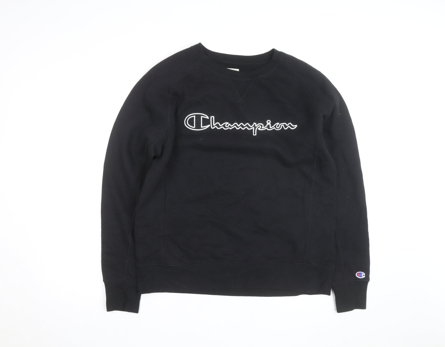 Champion Men's Black Medium Pullover Sweatshirt Crew Neck
