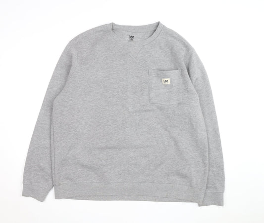 Lee Men's Grey XL Classic Fit Pullover Sweatshirt