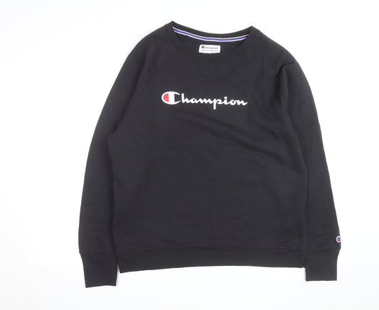 Champion Mens Black XL Crew Neck Pullover Sweatshirt