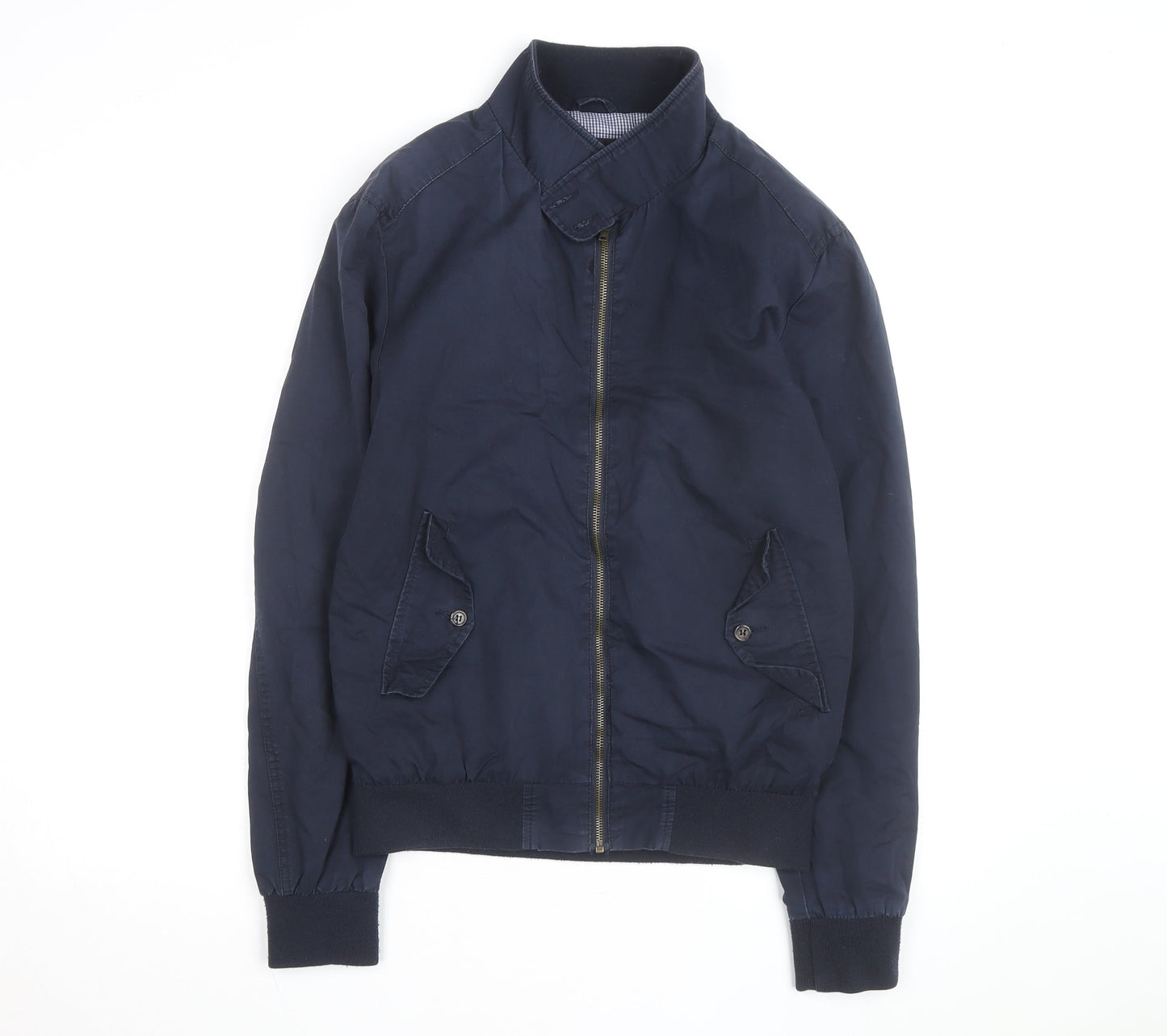 Cedar Wood State Men's Blue Bomber Jacket M Full Zip Cotton Blend