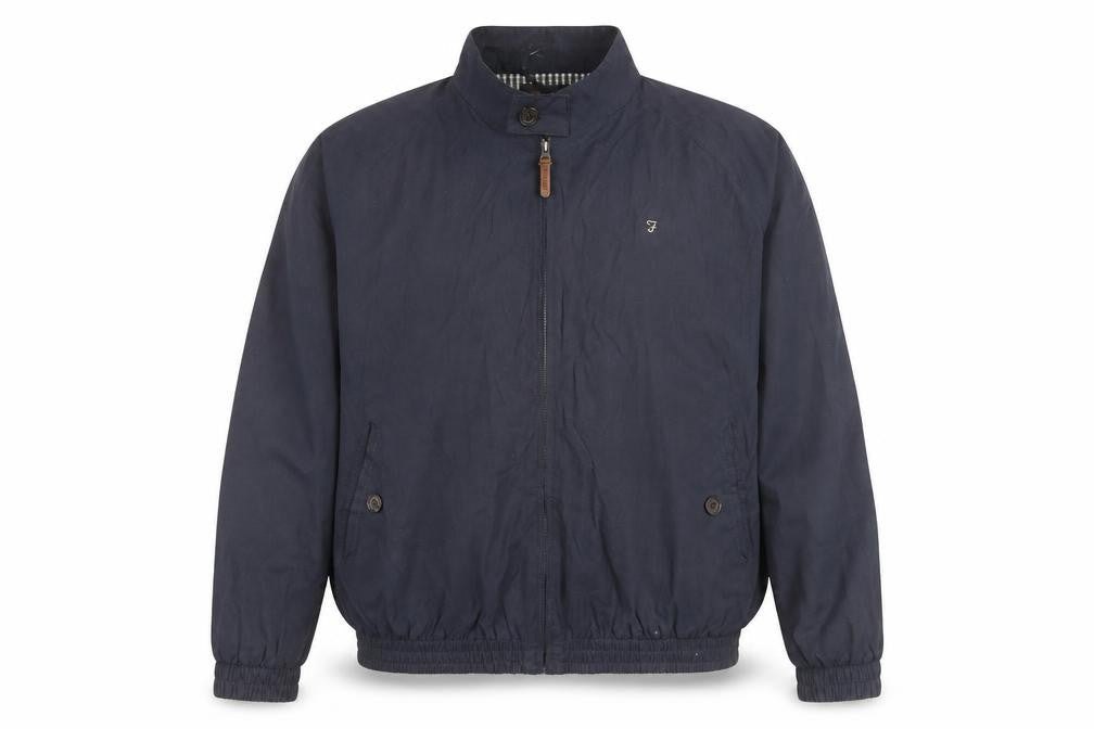 Farah Classic Men's Blue 2XL Bomber Jacket Cotton Polyester Lined
