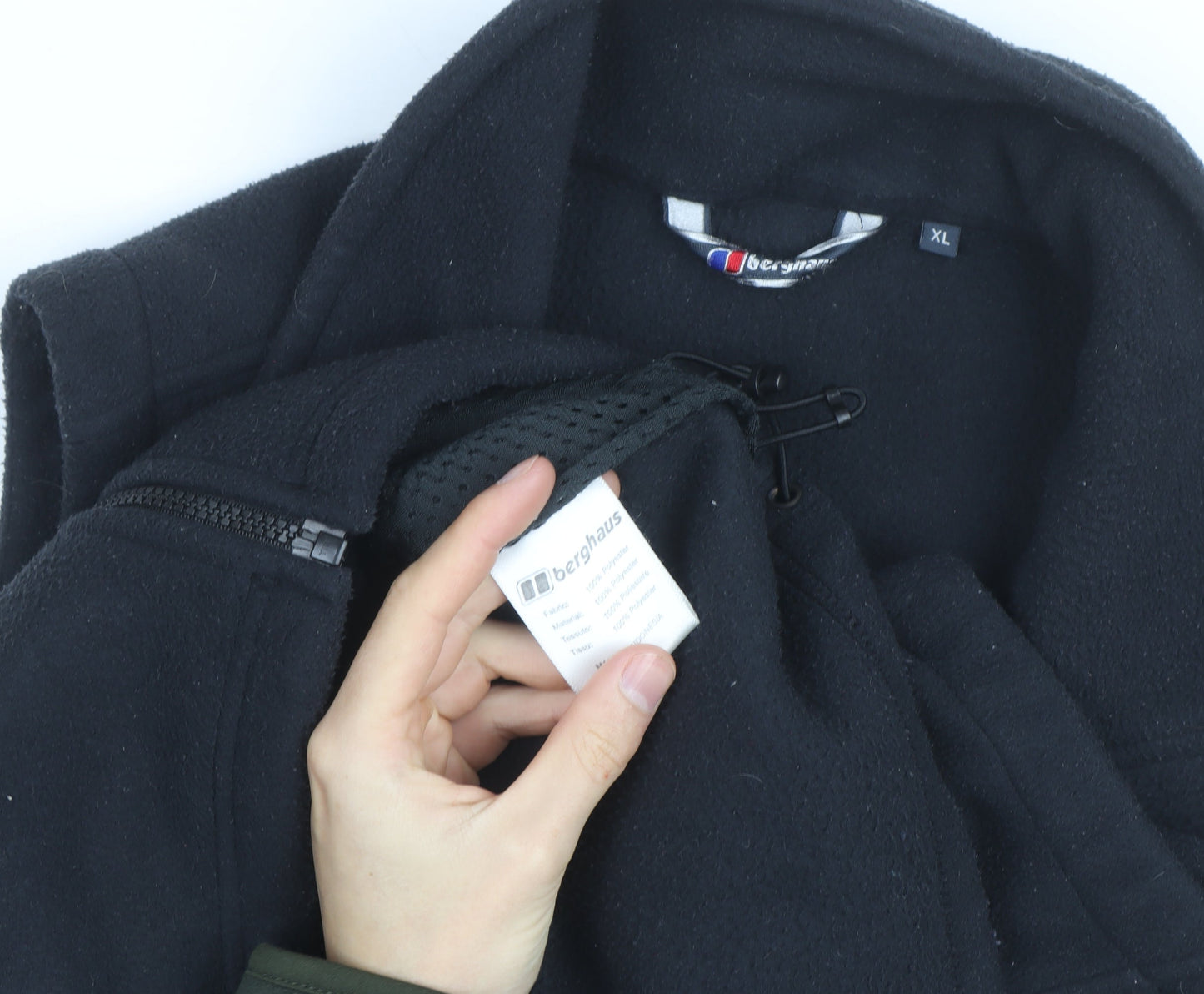 Berghaus Men's Black Fleece Full Zip Bodywarmer Waistcoat XL