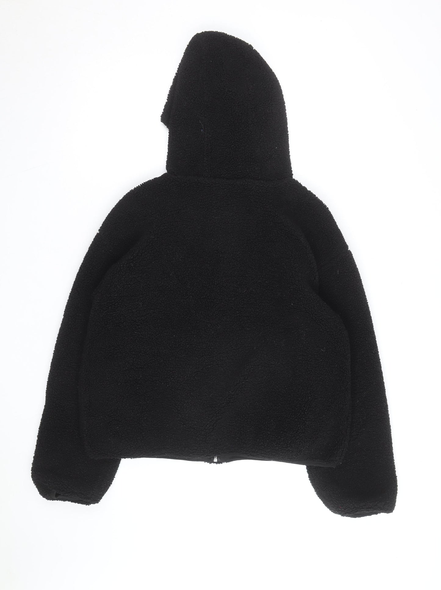 Threadbare Mens Black Fleece Full Zip Hoodie Size L Winter Warm