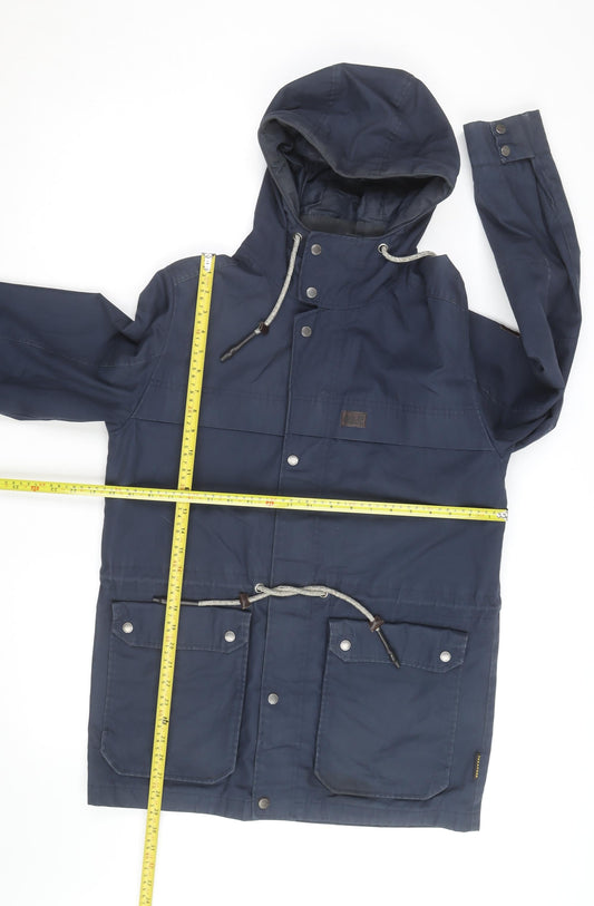 Jack Wolfskin Men's Blue Hooded Parka Jacket Size M Outdoor Wear