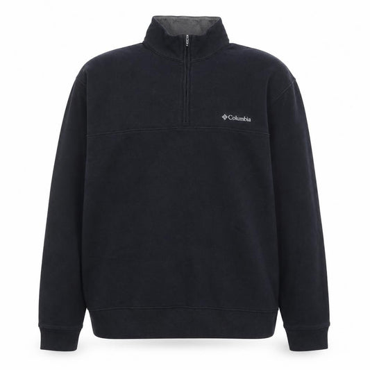 Columbia Men's Black 1/4 Zip Fleece Pullover Sweatshirt L