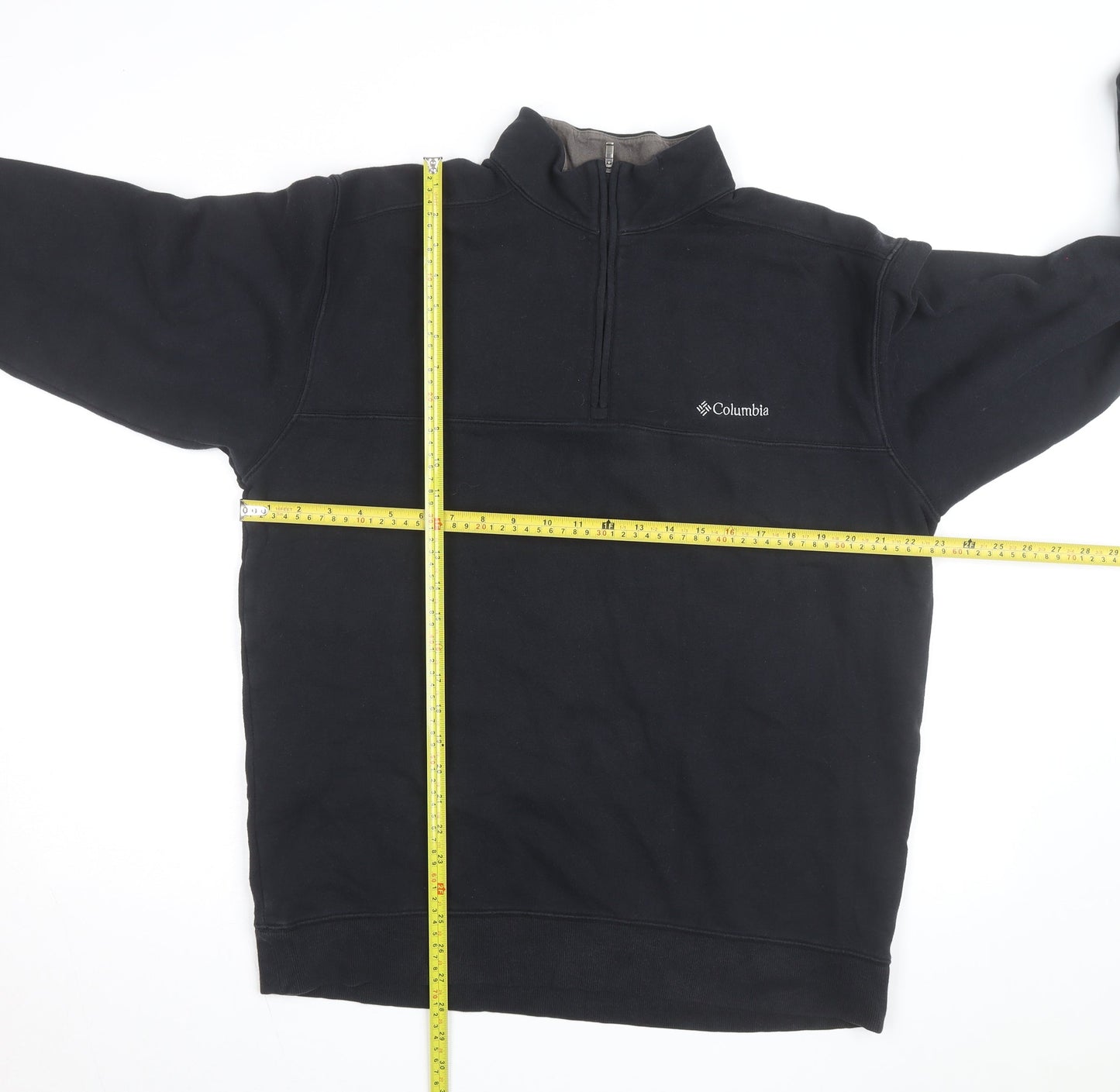 Columbia Men's Black 1/4 Zip Fleece Pullover Sweatshirt L
