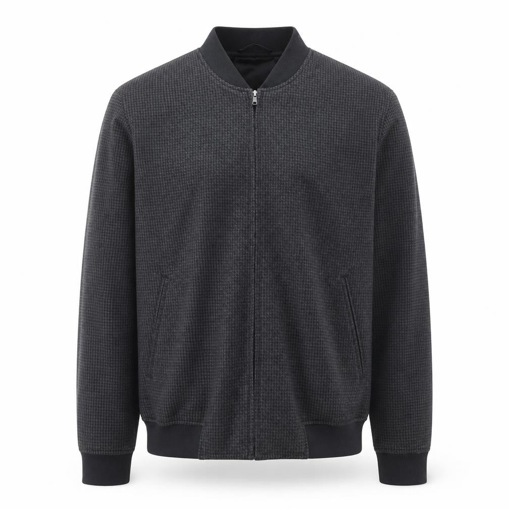 Next Tailoring Mens Grey Houndstooth Slim Fit Bomber Jacket L