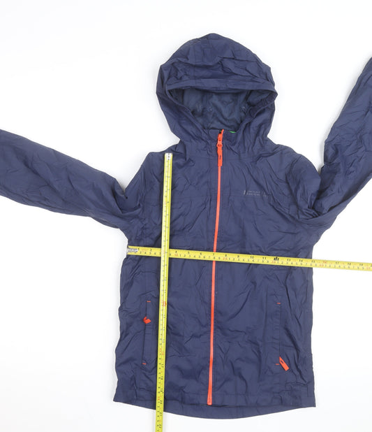 Mountain Warehouse Boys Blue Hooded Windbreaker Jacket 11-12 Years Water Resistant
