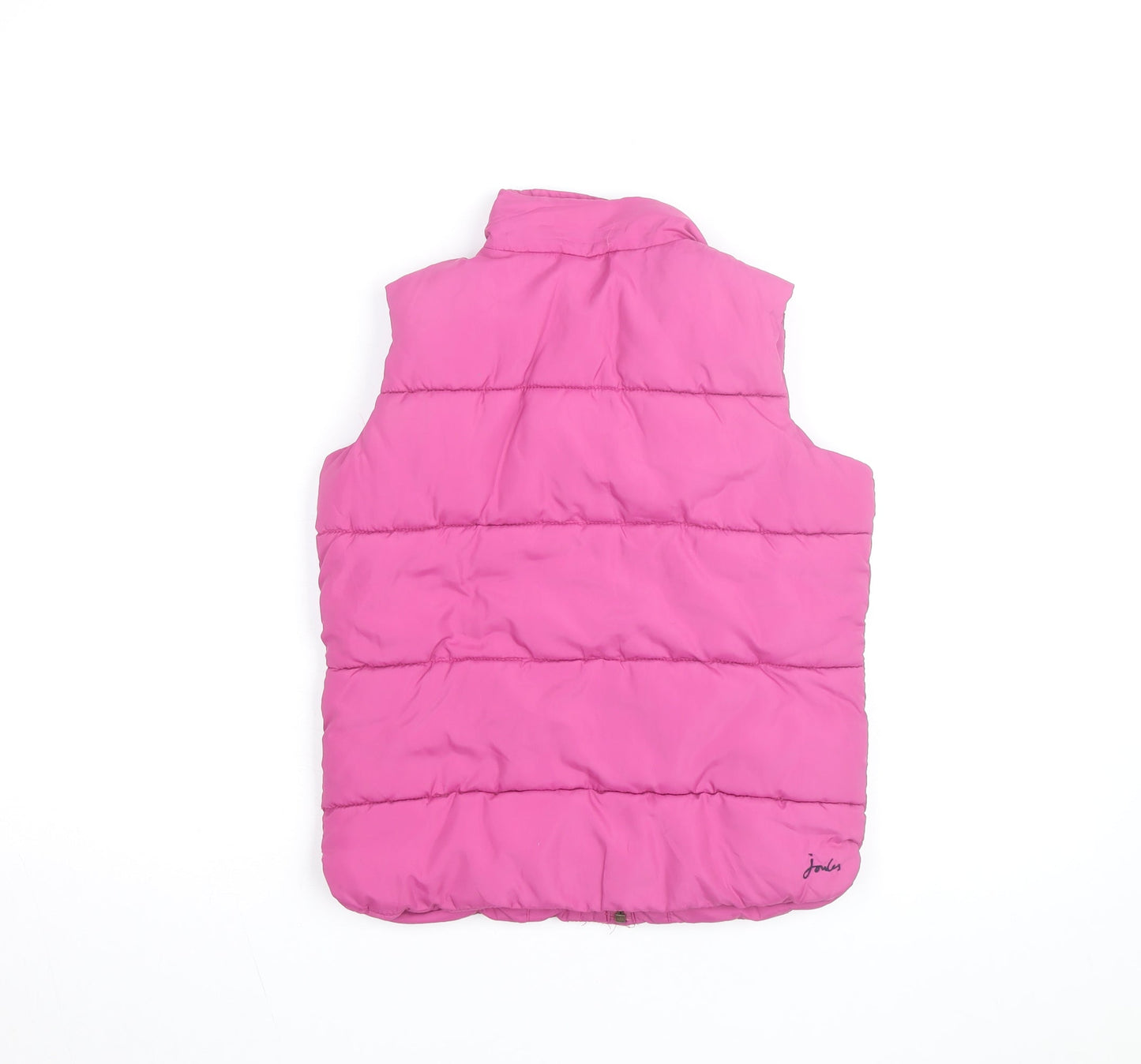 Joules Girls Pink Puffer Waistcoat 8 Years Hooded Lined Gilet