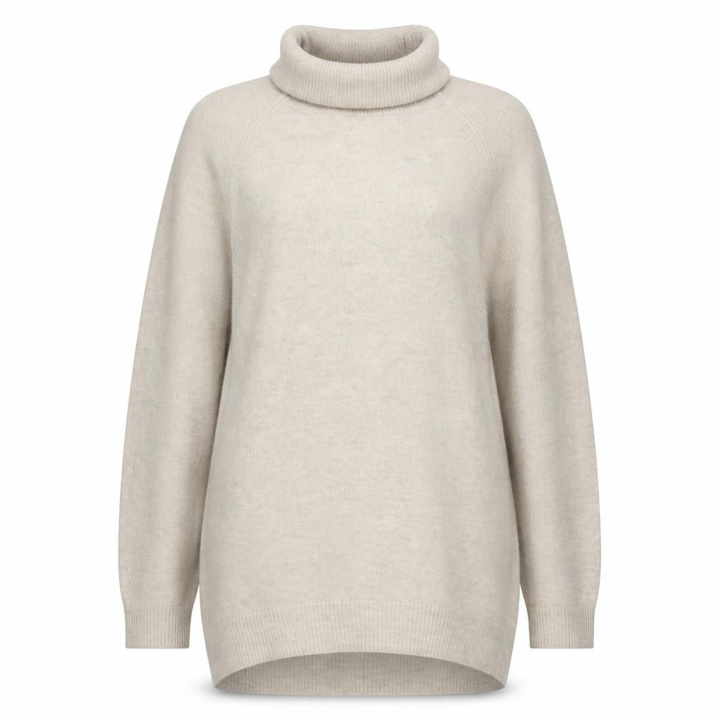 H&M Women’s Beige Wool Alpaca Roll Neck Jumper XS