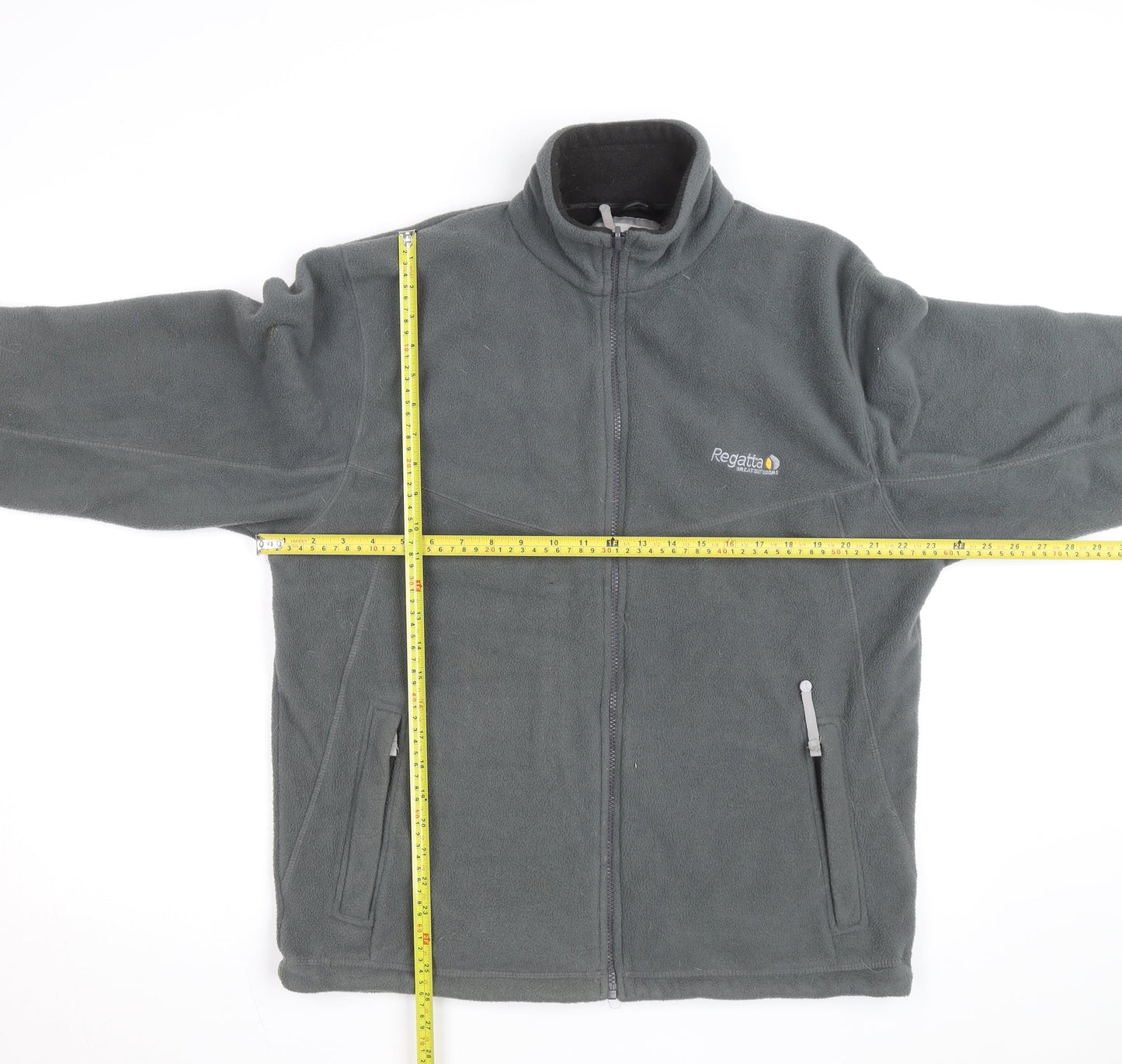 Regatta Men's Grey Fleece Jacket L Full Zip Outdoor Hiking Warm