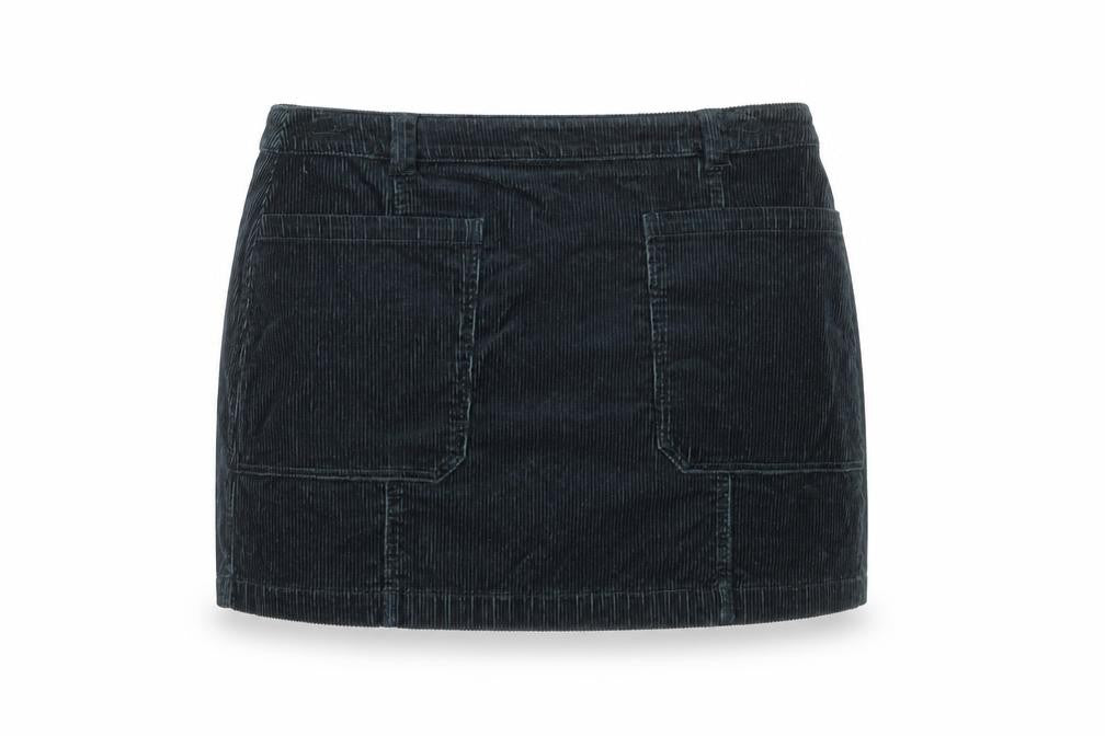 Marks & Spencer Women Blue Corduroy Short Skirt Size 18