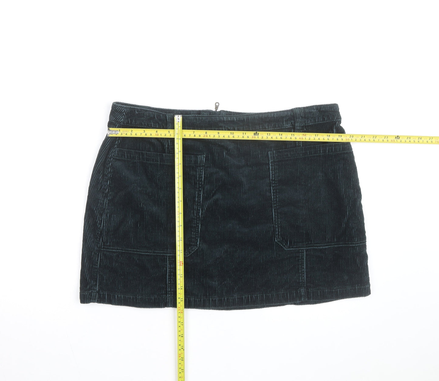 Marks and Spencer Women Blue Corduroy Short Skirt Size 18