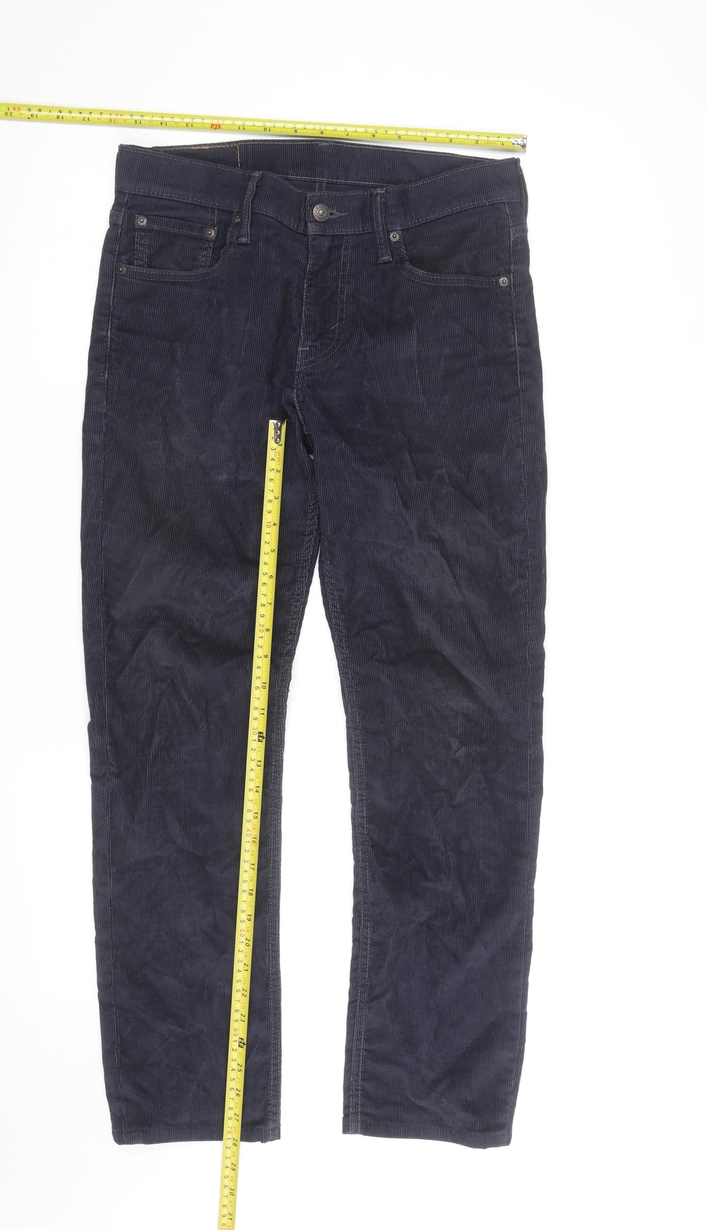 Levi's Men's Blue Corduroy 511 Slim Fit Trousers W29 L32