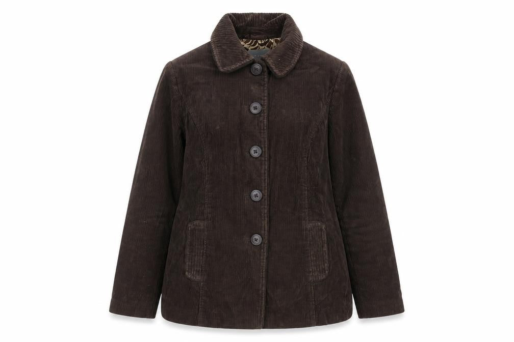 Marks and Spencer Per Una Women Brown Corduroy Jacket Size 14