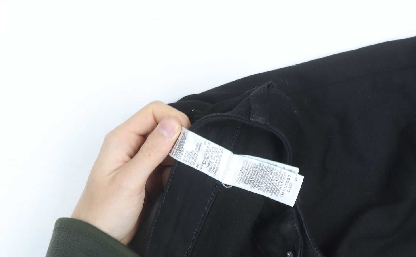 Marks and Spencer Womens Black Size 12 Straight Jeans