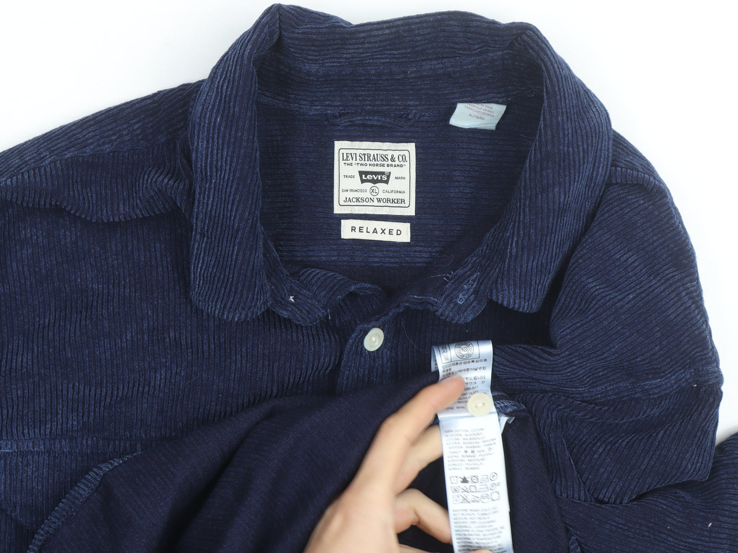 Levi's Men's Blue Corduroy Jackson Worker Relaxed Fit Jacket XL