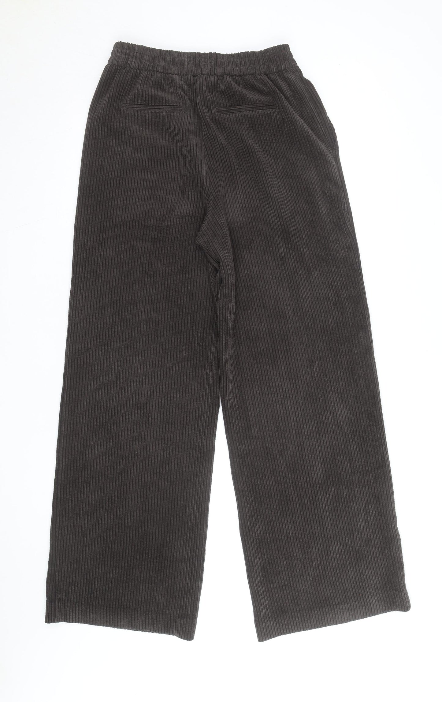 Next Women Brown Corduroy Wide-Leg Trousers Size 18L Tall