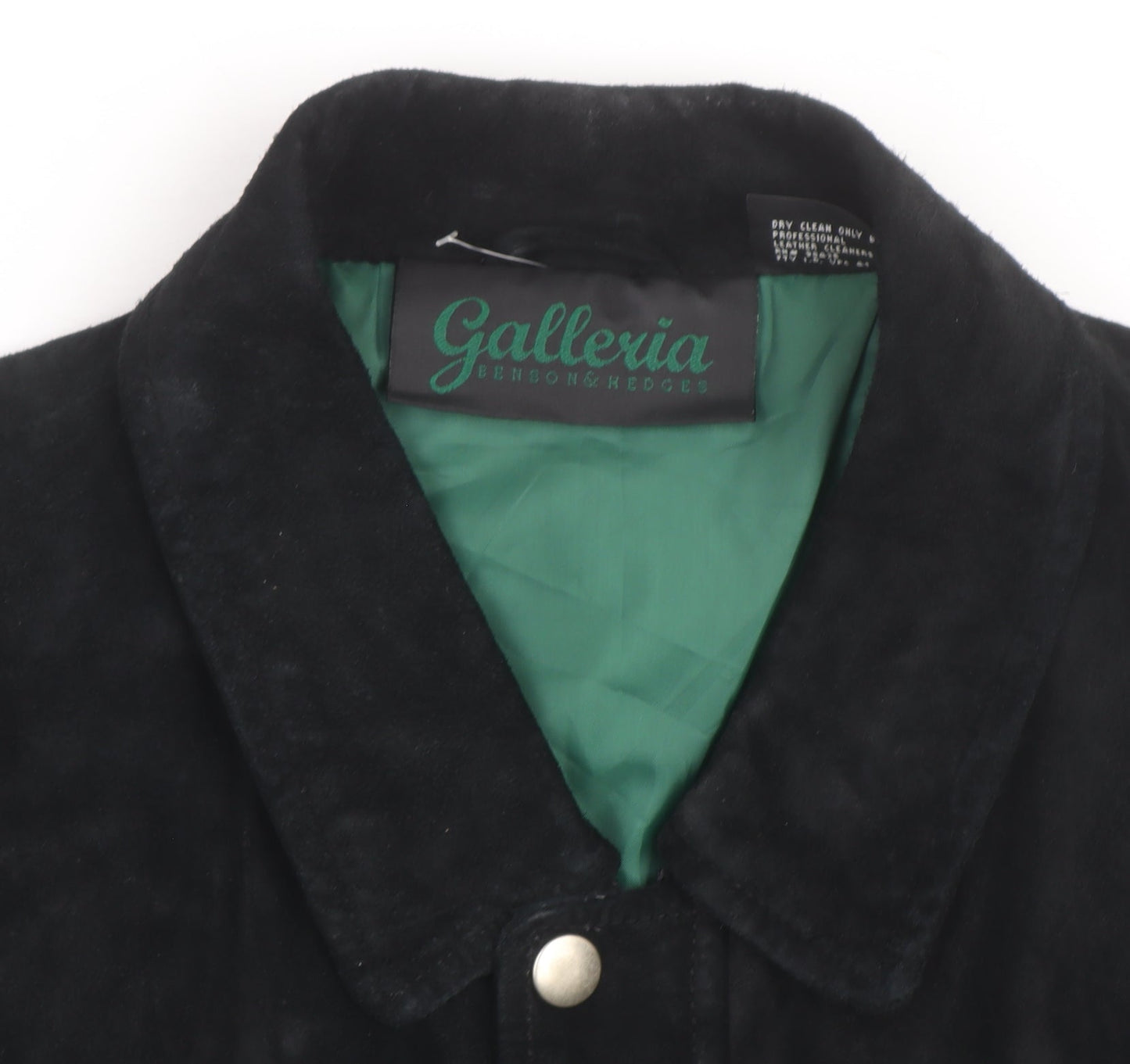 Galleria Benson & Hedges Men's Black Leather Bomber Jacket M