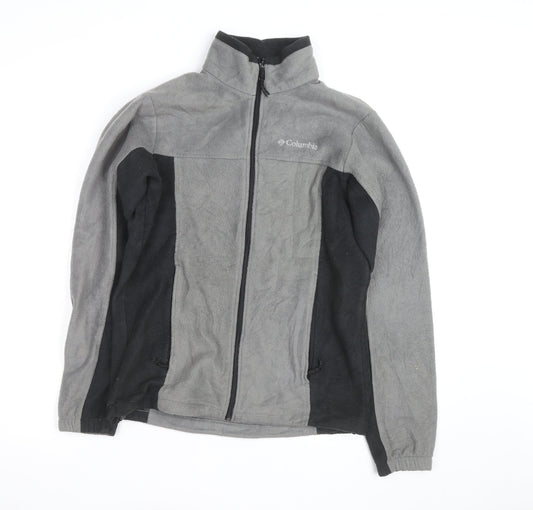 Columbia Men's Grey & Black Fleece Windbreaker Jacket Size S