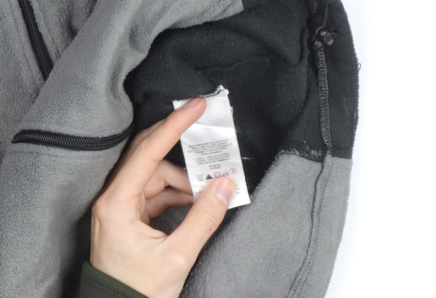 Columbia Men's Grey & Black Fleece Windbreaker Jacket Size S