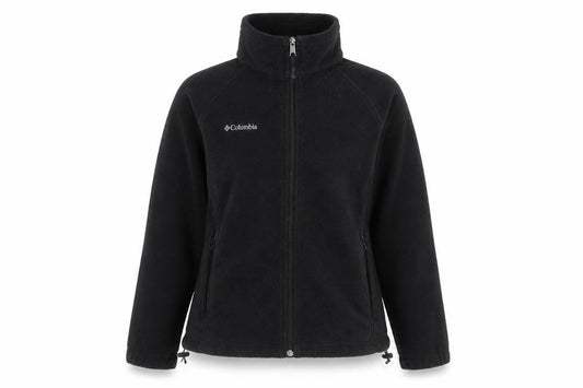 Columbia Women's Black Fleece Full Zip Mid-Length Active Jacket M