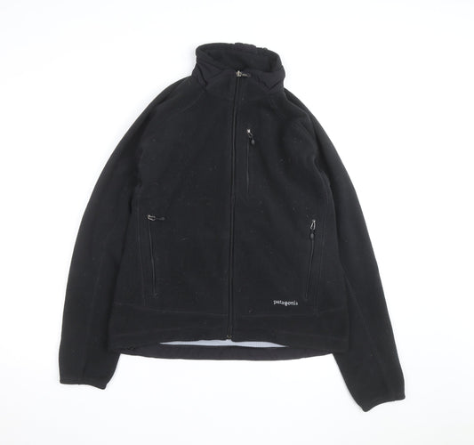 Patagonia Women's Black Fleece Full Zip Jacket Size L Outdoor Hiking