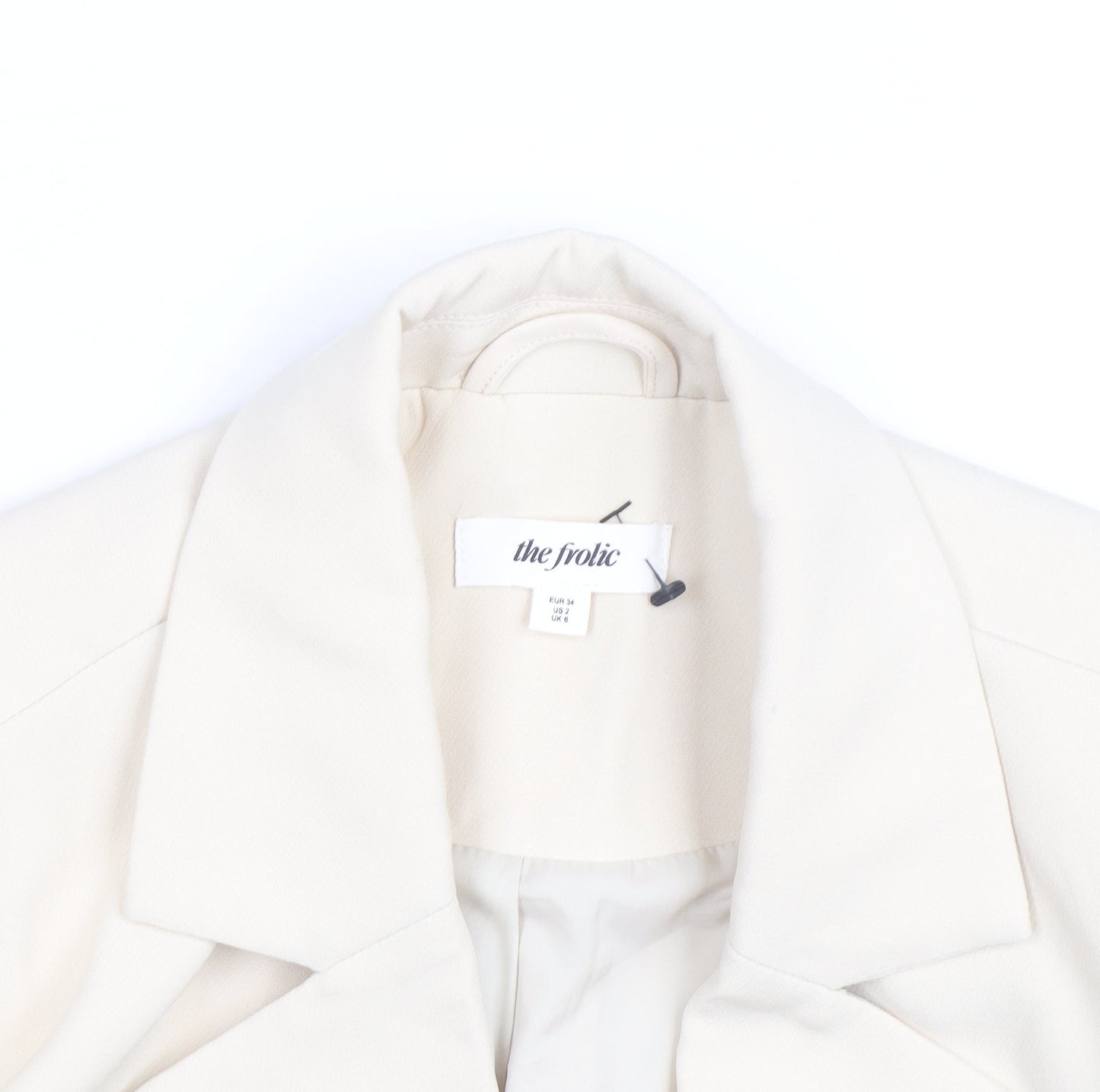 The Frolic Women’s Ivory Single-Breasted Blazer UK 8