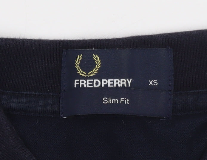 Fred Perry Men's Blue Slim Fit Polo Shirt XS Cotton