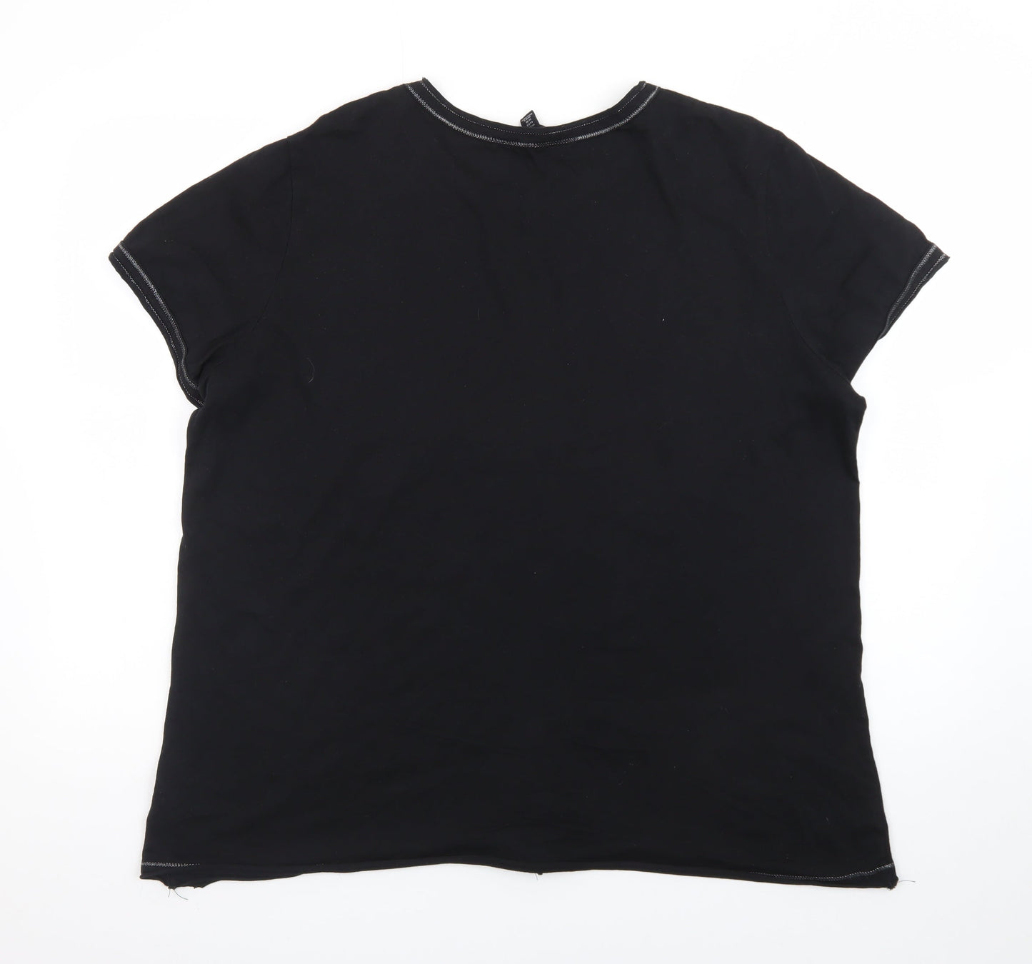 Next Women’s Black Short Sleeve Basic T-Shirt UK 20