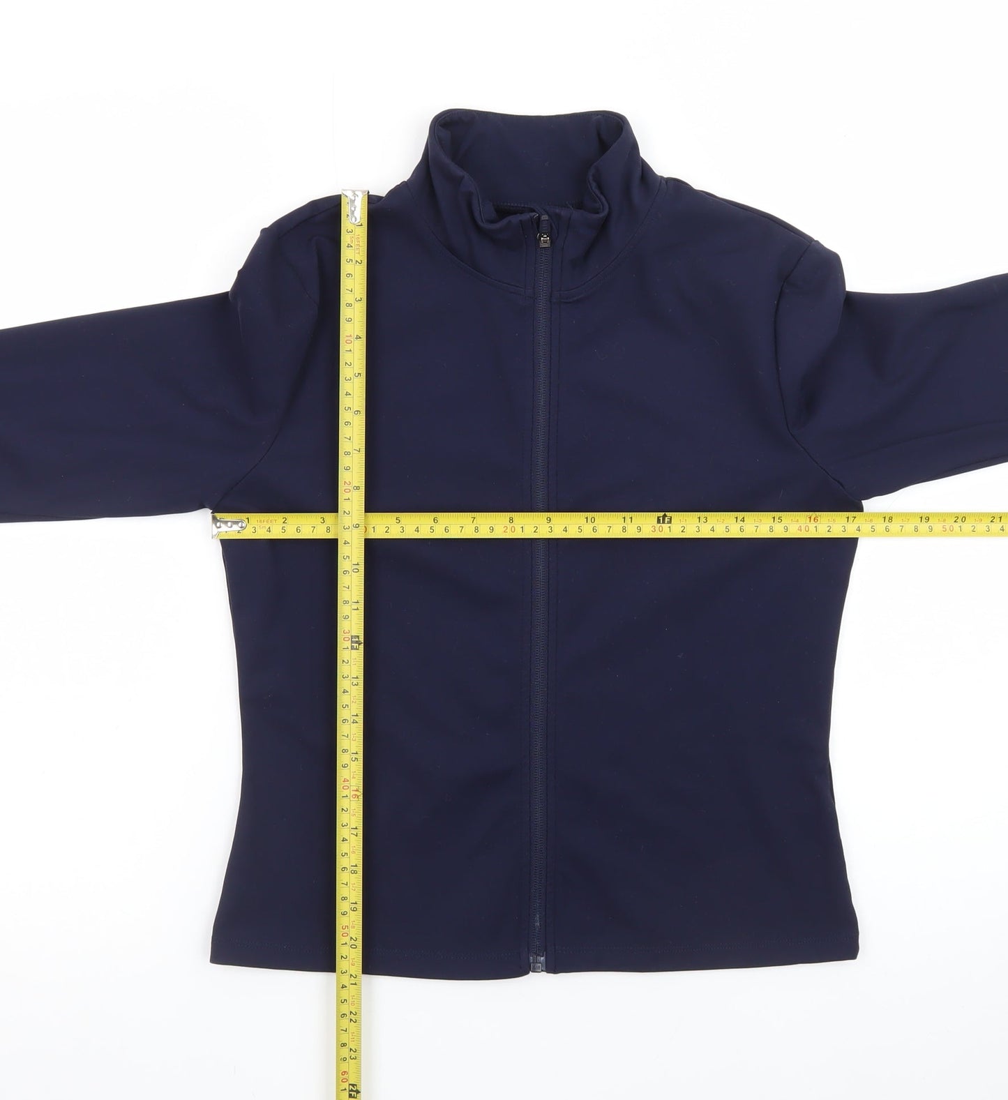 H&M Move Women's Blue Soft Shell Zip Jacket Size 12