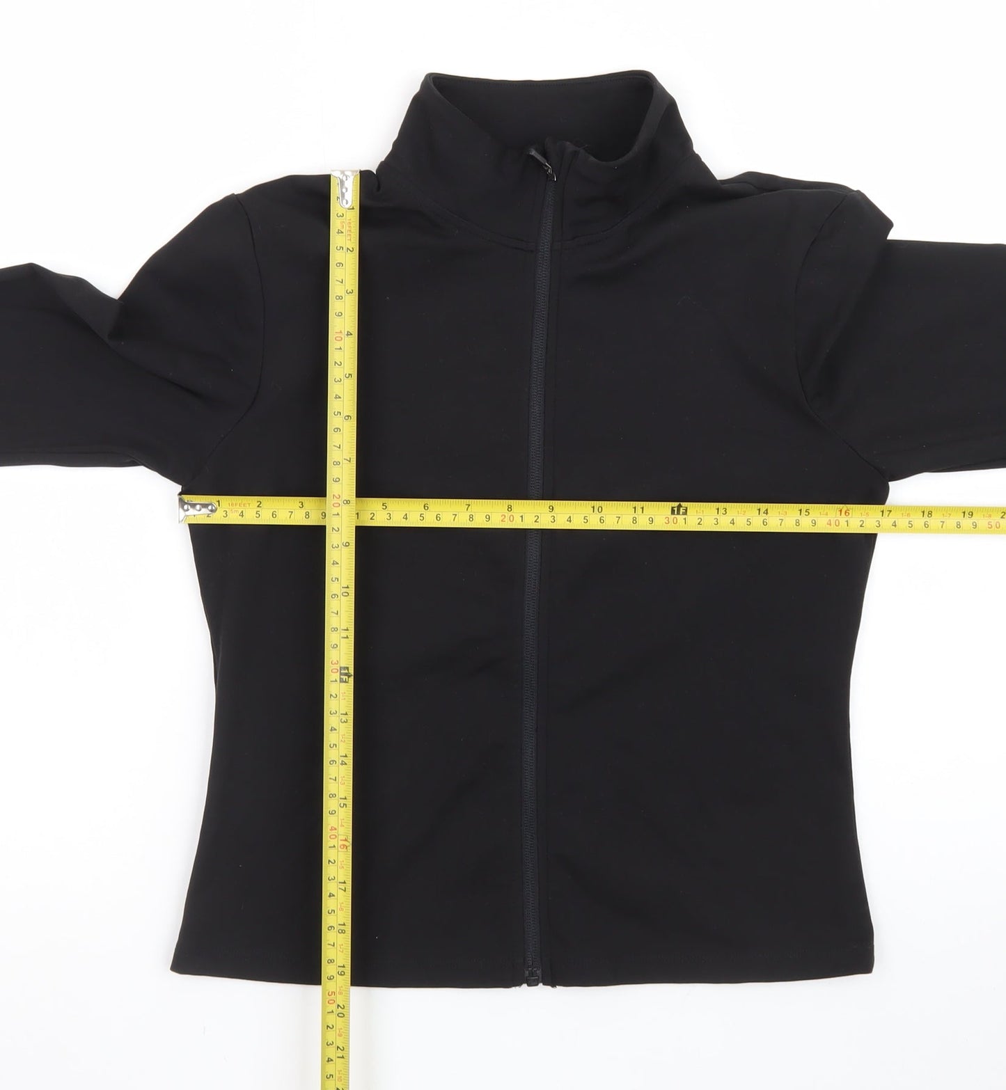 H&M Move Womens Black Slim Fit Lightweight Zip Jacket Size M