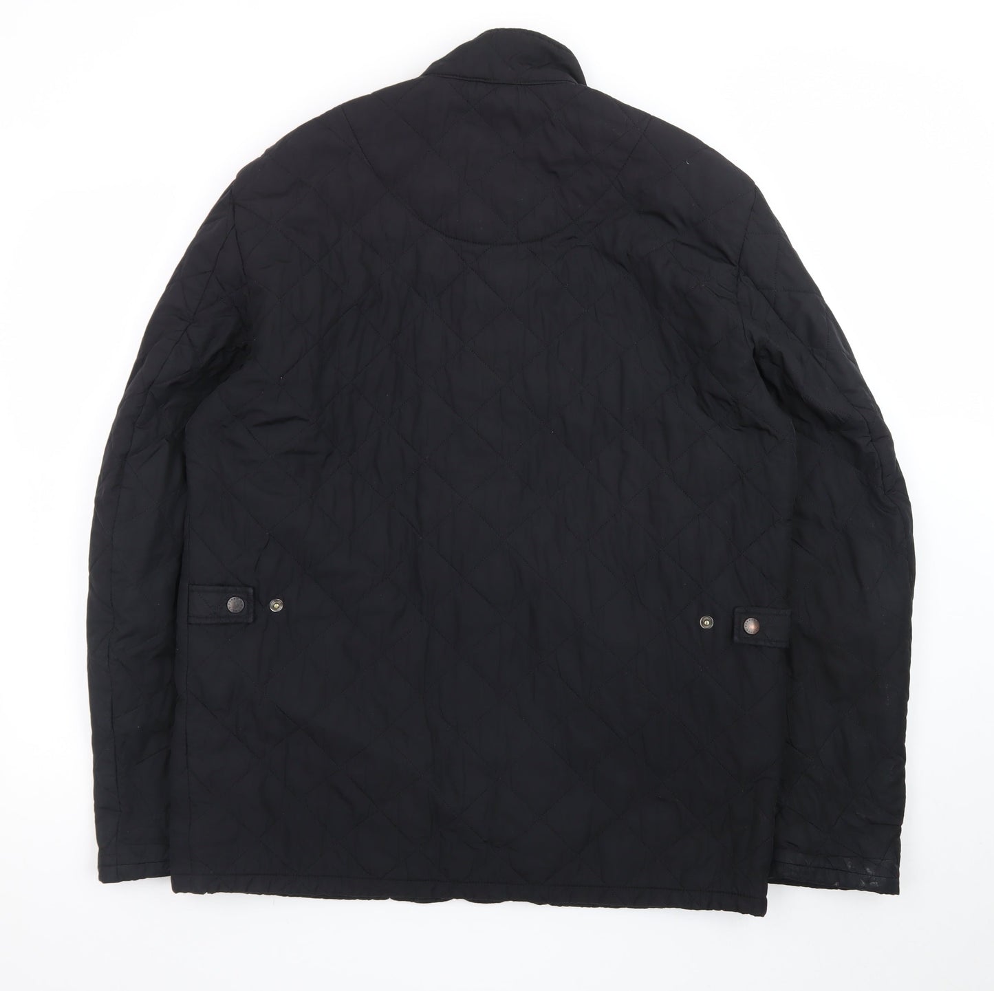 Barbour Men's Black Quilted Jacket Size M Water Resistant Classic Style